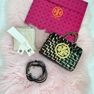 Tory Burch FLEMING SOFT TWEED MINI CHAIN TOTE